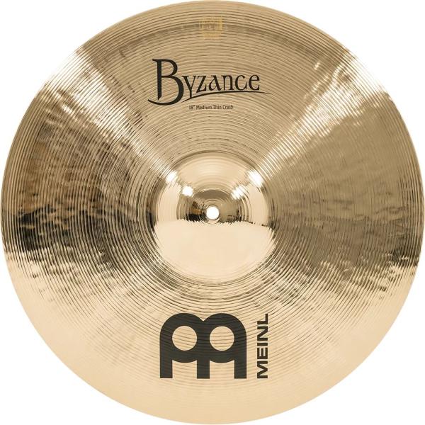 MEINL Cymbals クラッシュシンバル Byzance Brilliant シリーズ 18" Medium thin  B18MTC-B〔マイネル シンバル ドラム〕