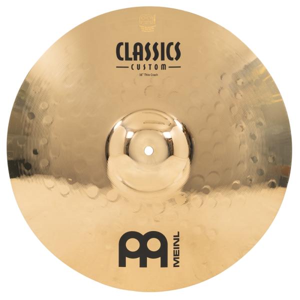 MEINL Cymbals クラッシュシンバル Classics Custom Brilliant シリーズ Thin Crashes CC16TC-B〔マイネル クラッシュ シンバル ドラム 2023〕