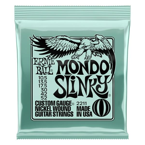 ERNIE BALL GLM^[ #2211 jbPEh Mondo SlinkykQ[W: .0105/.0135/.0175/.030/.042/.052lkA[j[{[lk䂤pPbgΉl