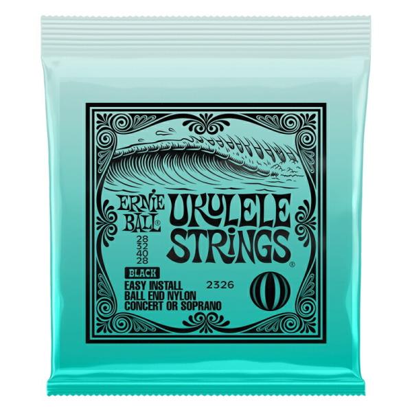 ERNIE BALL EN #2326 Ukulele Strings Blackk\vm/RT[g .028/.032/.040/.028lkA[j[{[ Ukulele ubNlk䂤pPbgΉl