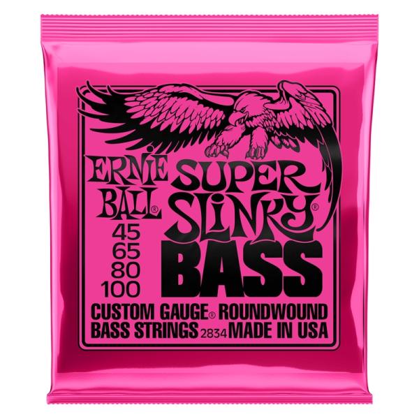 ERNIE BALL ベース弦 #2834 ニッケルワウンド Super Slinky〔ゲージ: .045/.065/.080/.100〕〔アーニーボール〕〔ゆうパケット対応〕