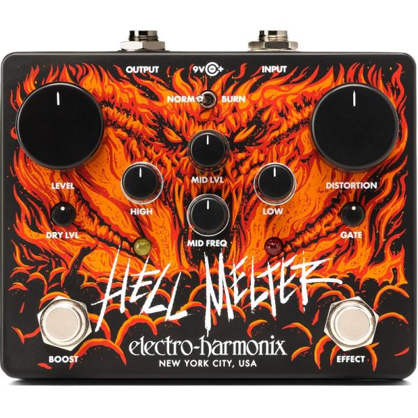 『今だけピック10枚セット付き』Hell Melter (ヘルメルター) ディストーション〔エレハモ エフェクター〕