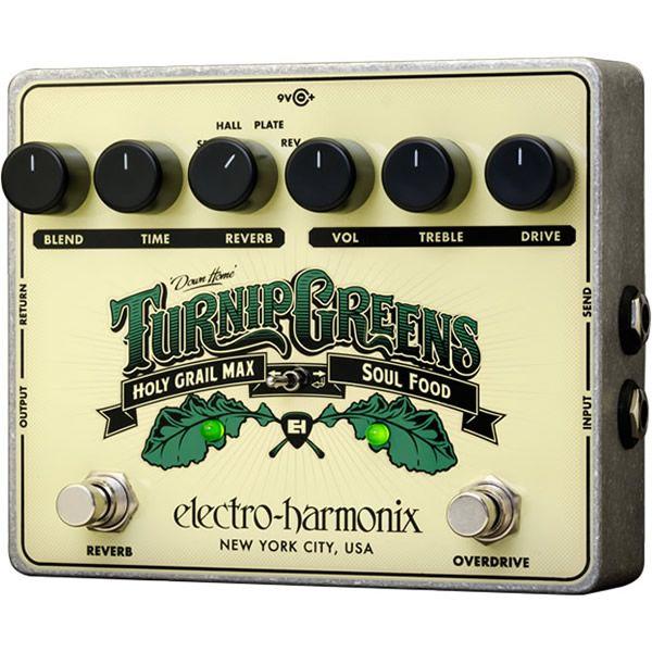 『今だけピック10枚セット付き』Turnip Greens〔ターニップグリーンズ〕オーバードライブ/リバーブ〔Electro-Harmonix/EHX/エレハモ〕〔エフェクター〕
