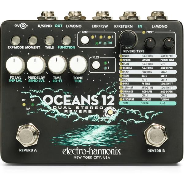 『今だけピック10枚セット付き』Oceans 12〔オーシャンズトゥウェルブ〕リバーブ〔Electro-Harmonix EHX エレクトロ・ハーモニクス エレハモ エフェクター〕