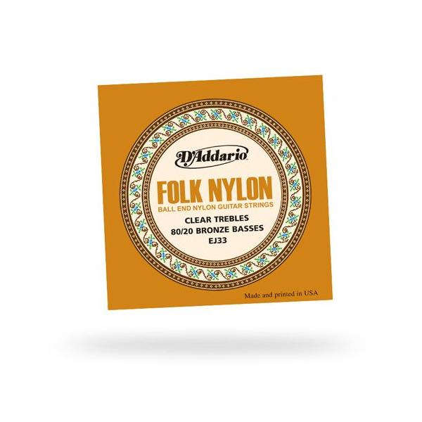 D'Addario __I NVbNM^[ EJ33/NA[ "Folk Nylon"kdaddario EJ-33lk䂤pPbgΉl