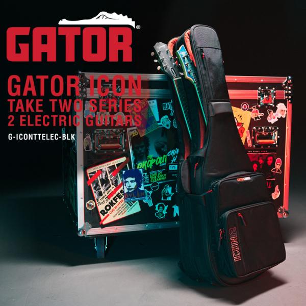 GATOR エレキギター用ギグバッグ 2本収納可能 G-ICON Take Two Series G-ICONTTELEC-BLK 〔 ゲーター GIGBAG ギターケース ギターバッグ 〕〔大型荷物〕