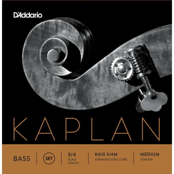 D'Addario �E�b�h�x�[�X�� K610 3/4M Kaplan Double Bass Strings / SET-MED�k�Z�b�g��/�~�f�B�A���l�k�_�_���I daddario �R���g���o�X�l��