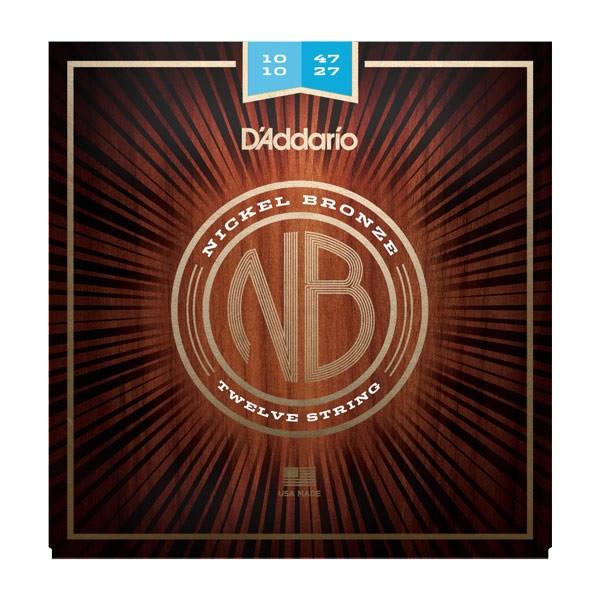 D'Addario __I AR[XeBbNM^[ 12p NB1047-12 "Nickel Bronze Acoustic Guitar Strings,Light 12-String, 10-47 "k䂤pPbgΉl