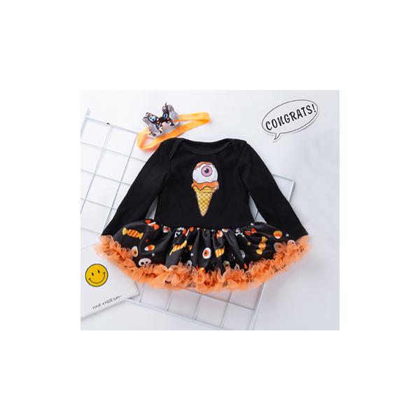 ハロウィン 仮装 赤ちゃん ベビー服 コスプレ おばけ ロンパース 子供 コスチューム 衣装 アイスクリーム 60 65 70 送料無料