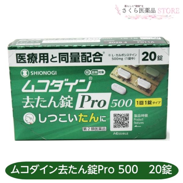 ムコダイン去たん錠Pro500はL-カルボシステインの作用により，たんの切れをよくする去たん薬です。