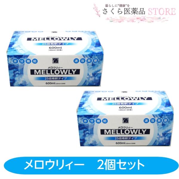 メロウリィー 25倍希釈タイプ 600mL 30本 2個セット レモン風味 水分補給 中部薬品