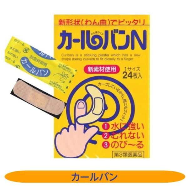 新形状（わん曲）でピッタリ新素材使用カーブしているから，指にもフィット！（1）水に強い（2）むれない（3）のび〜る