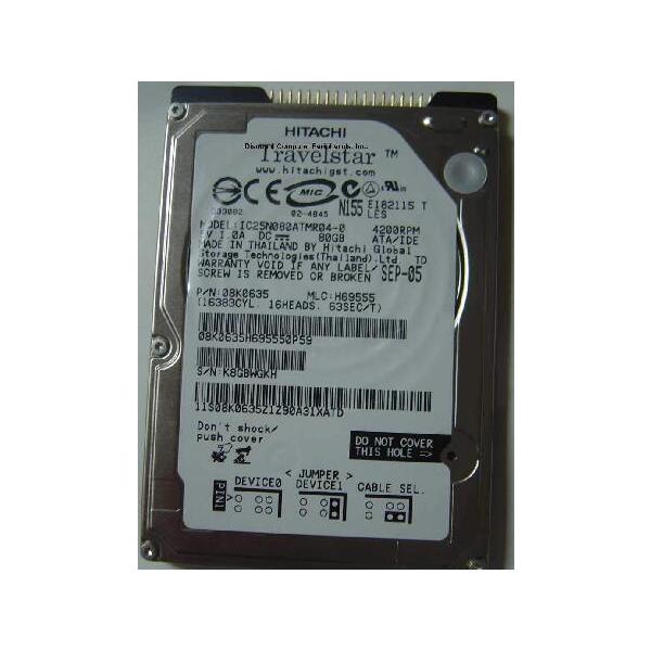 Hitachi Travelstar IC25N080ATMR04-0 Hard Drive : さくら機電 - 通販