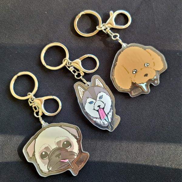 ハスキーキーホルダー　犬雑貨　犬キーホルダー sakuramama_rau-00001