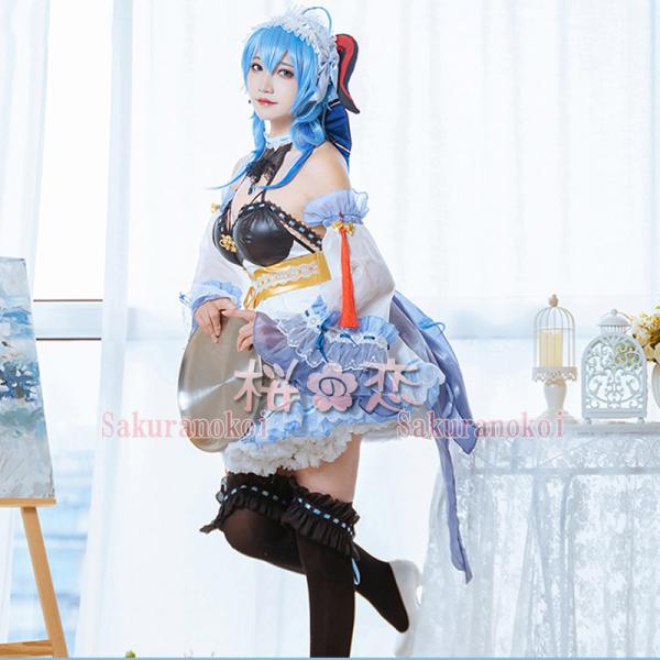 原神甘雨メイド服 コスプレ衣装 MーLサイズ 原神 Genshin 甘雨 メイド服 コスプレ衣装｜COSKUTARコスプレ