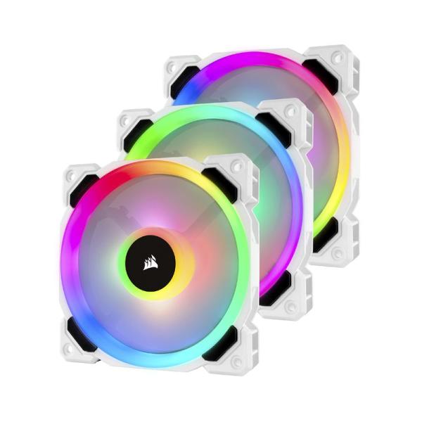 Corsair LL120 RGB -White- Triple Pack PCケースファン 12cm Corsair LL120 RGB -White- Triple Pack PCケースファン 12cm