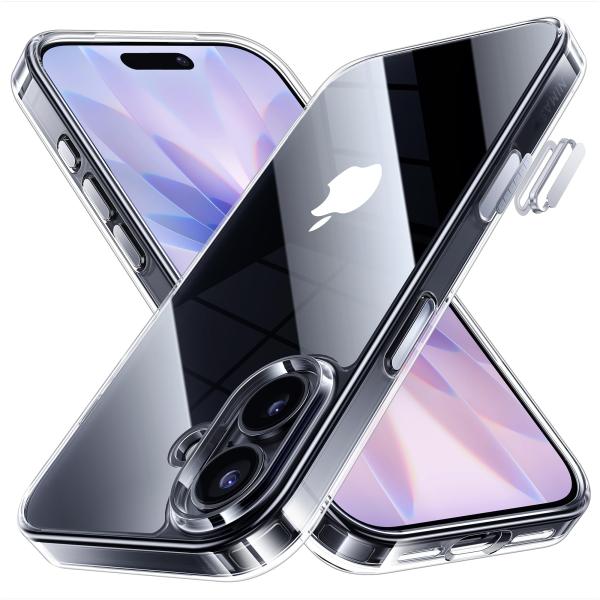 NIMASO iPhone 17 用 ケース クリア 黄変防止 耐衝撃 米軍MIL規格 SGS認証 PC背面 カメラコントロールカバー付き いPho