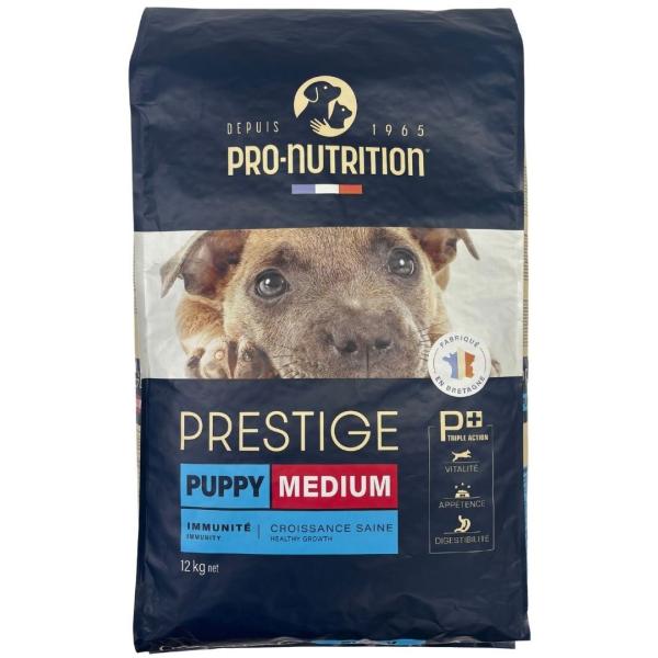 【賞味期限2026年12月26日】プレスティージ犬用 パピー中粒 12kg【ドッグフード】【正規品】おやつのプレゼント付き