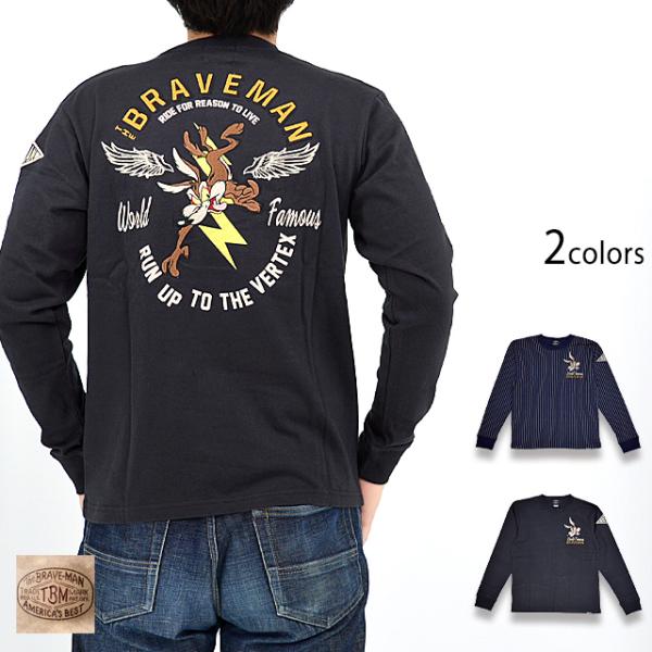 BR×LOONEYコラボ 天竺ロングTシャツ The BRAVE-MAN LTB-2301 ブレイブマン コヨーテ 刺繍 ルーニーチューンズ爆買