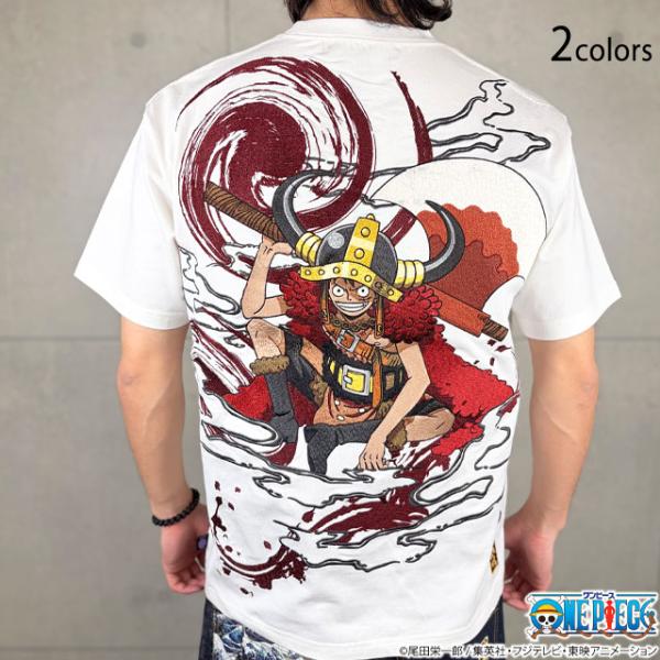 絡繰魂×ONE PIECE ルフィ「エルバフ」半袖Tシャツ 絡繰魂 262052 和柄 ワンピース からくり