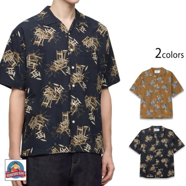 桃太郎ジーンズ（MOMOTARO JEANS） コットンレーヨン半袖シャツ
