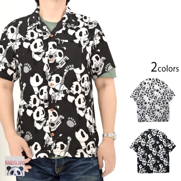 パンダ楽団アロハシャツ PANDIESTA JAPAN 585203 パンディエスタジャパン ハワイアン ユニセックス パンダ楽団アロハシャツ PANDIESTA JAPAN 585203 パンディエスタ