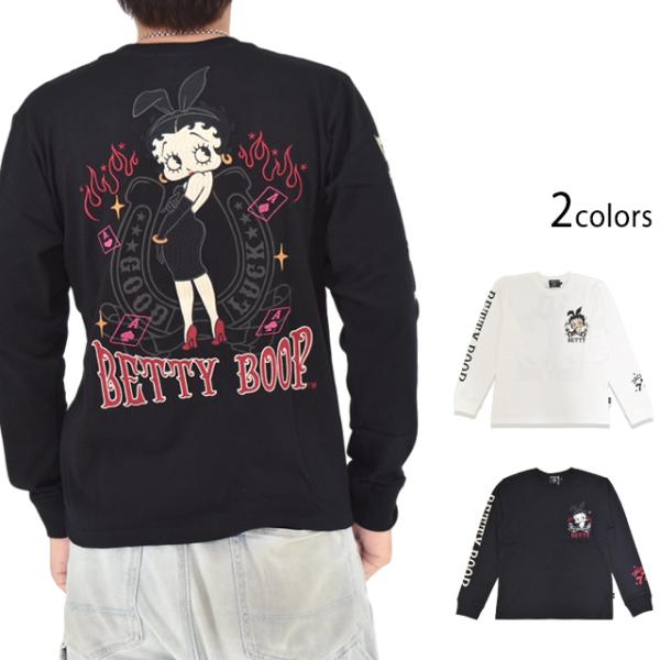 BETTY×ネバーマインド 天竺ロングTシャツ NEVER MIND BBN-2638 ベティーちゃん 刺繍 長袖Tシャツ