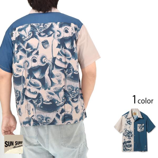 わきわきわき SUN SURF アロハシャツ 半袖 SUN SURF×伊藤若冲 SPECIAL EDITION アロハシャツ「YOKAI」 SURF