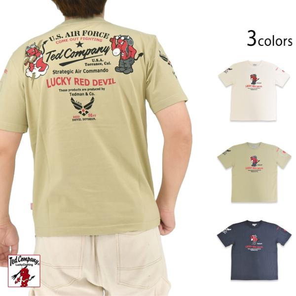 半袖Tシャツ「U.S.AIR FORCE」TEDMAN テッドマン TDSS-578 エフ商会 efu アメカジ 赤鬼 ミリタリー