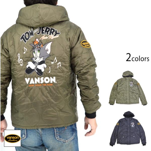 vanson×TOM＆JERRY 裏ボアキルティングジャケット vanson TJV-2442 バンソン ヴァンソン トムとジェリー 刺繍爆買