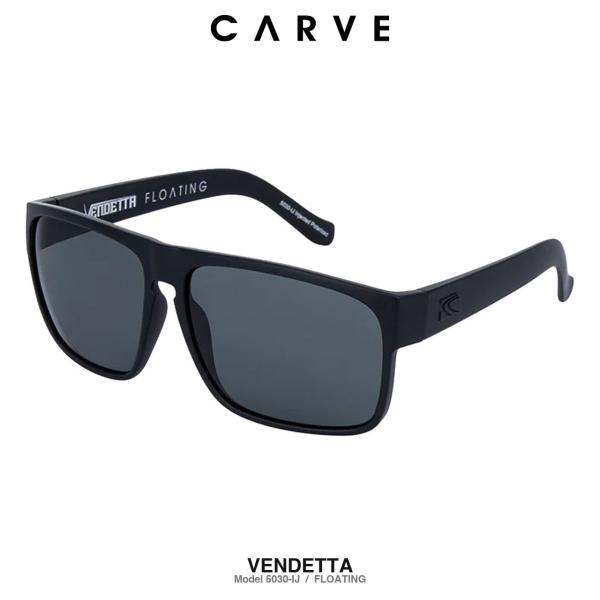 CARVE 5030-IJ VENDETTA FLOATING MATT BLACK/HYDROPHOBIC POLARIZED スクエア型サングラス
