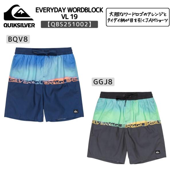 QUIKSILVER（クイックシルバー）EVERYDAY WORDBLOCK VL 19 メンズ 2025春夏モデル ボードショーツ QBS251002
