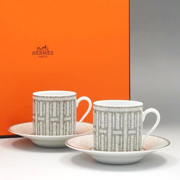エルメス HERMES カップ&ソーサー 35017P Mosaique Au 24 Platinum 