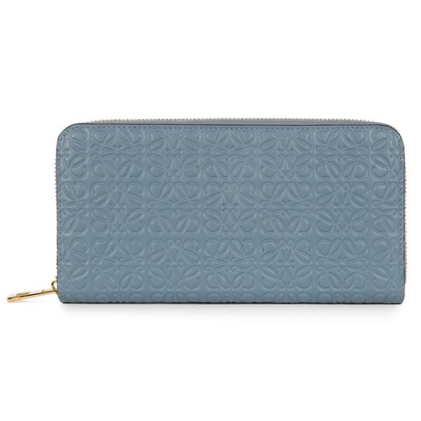 LOEWE ロエベ ラウンドファスナー長財布 ストーンブルー メンズ LOEWE ロエベ ラウンドファスナー長財布 ストーンブルー メンズ