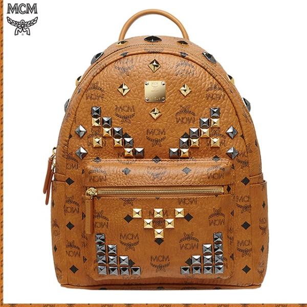 MCM エムシーエム リュック コニャック バックパック スタッズ