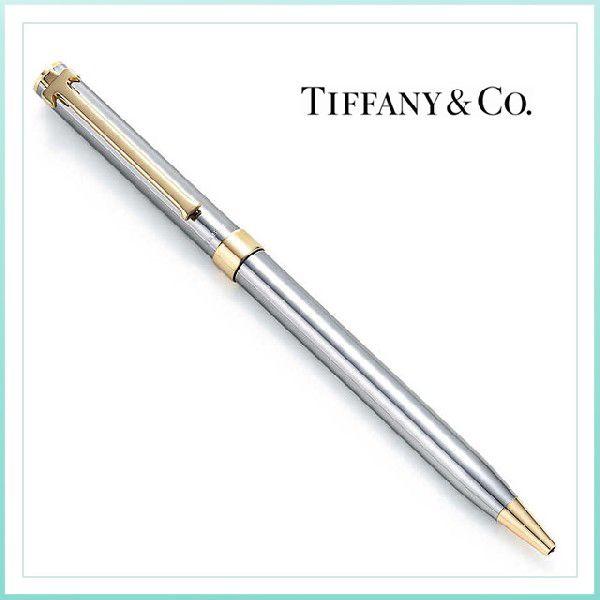 【未使用に近い】ティファニー ボールペン Tクリップ TIFFANY&Co. ティファニー ボールペン T-CLIP Tクリップ ルテニウム