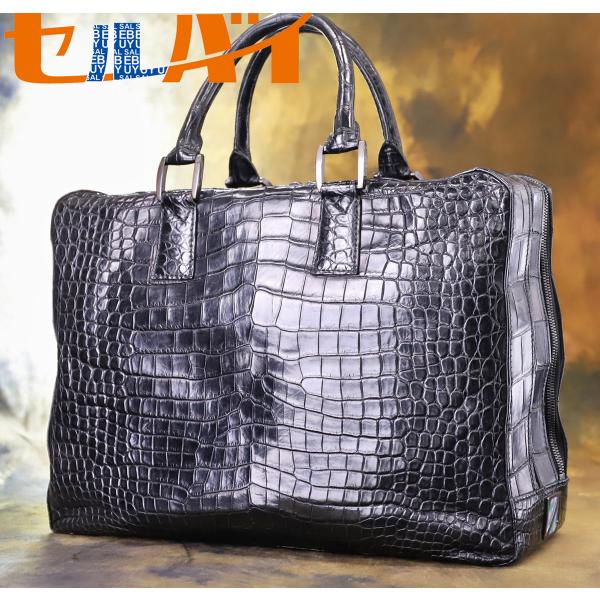 本物 超美品 ゼルパリ 特注品 螺鈿装飾 ポロサスクロコダイルレザー二 