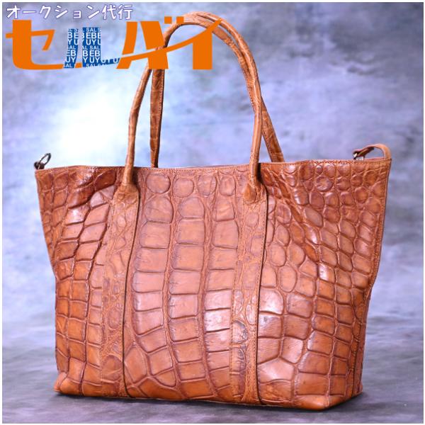 最高峰の逸品 マウロゴヴェルナ マッドクロコダイル ボストンバッグ 最