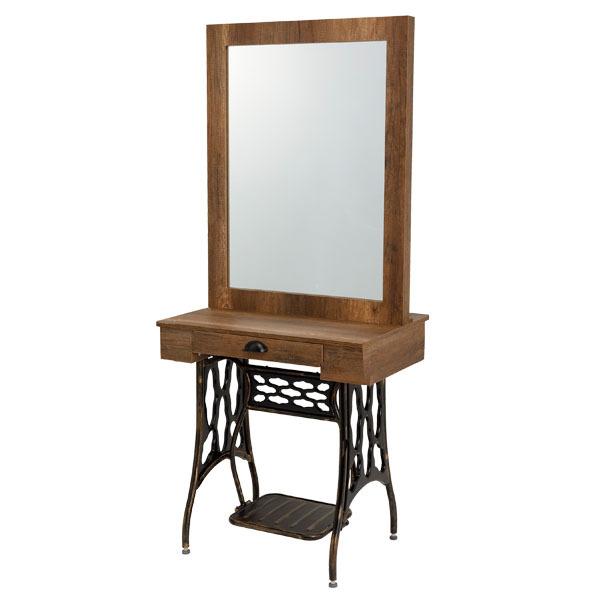 鏡台、化粧台 クラシックアイアンミラーミシンタイプ (片面) アンティーク調