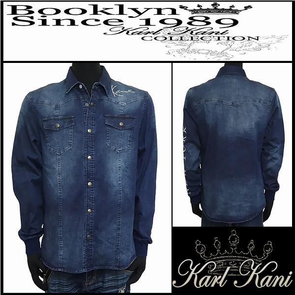 Karl Kani（カールカナイ） 服 シャツ リブ切り替えストレッチデニム 