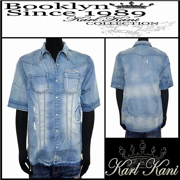 Karl Kani（カールカナイ） 服 5分袖シャツ 5分袖デニムシャツ 