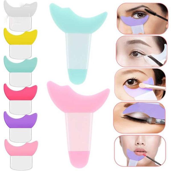 多機能アイメイク補助ガードツール まつげパレット2枚入り ケース付【多機能】三日月型のデザインで、顔の輪郭によくフィットします。大きなカーブは、マスカラのブラッシング、アイライナーの厚さの制御、およびアイライナーのディテールの作成に適してい...