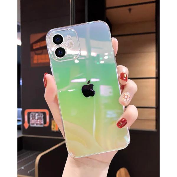 new iPhone 16 シリーズ対応 ホログラム オーロラ クリア ハード