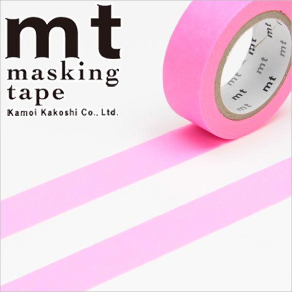 マスキングテープ mt カモ井加工紙 mt1P 無地ショッキングピンク