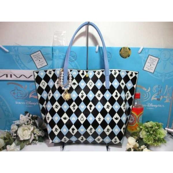 送料無料 黒 カラーズ シュエット 限定 トートバッグ ふしぎの国のアリス トートバッグ トランプ柄 トートバッグ 肩掛 黒 青 ディズニー 新品 タグ付 サマンサタバサ サマンサベガ Cj Alice Toranp Bk Bl1 Samathava コレクション