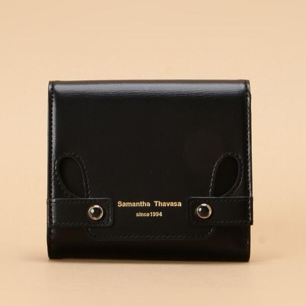 【値下げ】Samantha Thavasa 二つ折り財布 BLACK Samantha Thavasa Petit Choice（サマンサタバサプチチョイス） 送料