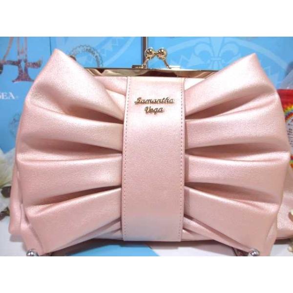 送料無料 サマンサベガ 2way ハンドバッグ リボン バッグ ショルダーバッグ クラッチバッグ パールピンク パールピンク 新品 新品 証明書付 サマンサタバサ クリスマス 限定品 Sv Party Ribonbag L P Samathava コレクション