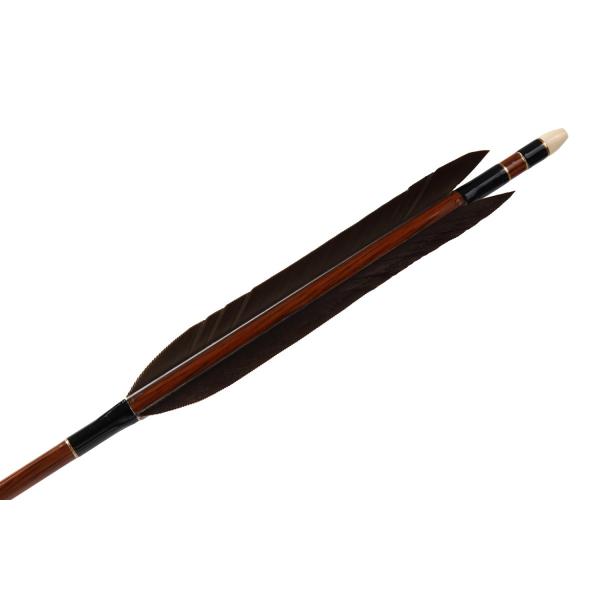 ハヤブサカーボン 黒手羽 80-25 6本組 山武弓具店 送料無料【D-1659