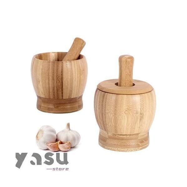 新しい未使用 すり鉢 すりこぎ棒 2点セット 木製 搗き器 キッチン用品 蓋付き 大容量研磨用 スパイスすり鉢 生姜、スパイス、ガーリックな#6