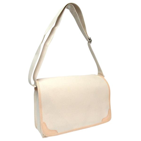 帆布 ショルダーバッグ 肩掛けカバン 斜め掛け 日本製 ナチュラル